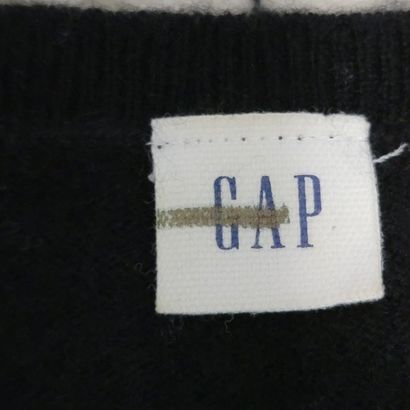 Gap 100% Cashmere Pullover Sweater Round Neck Black Size M - Picture 6 of 9